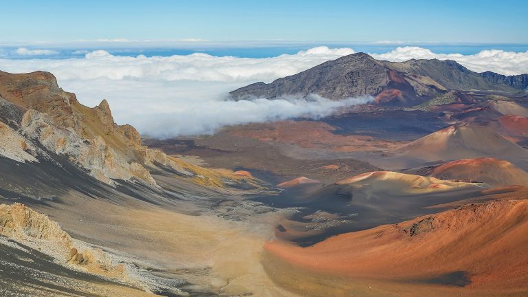 The Volcanic Landscape Of Haleakal National Park Crater Maui Hawaii