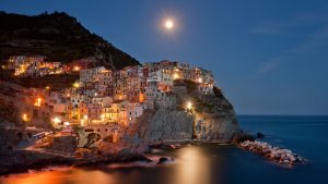 Manarola village night view from the Cinque Terre on the Italian Riviera, Italy 572dfa09d223d6c86cf68da505218ce6