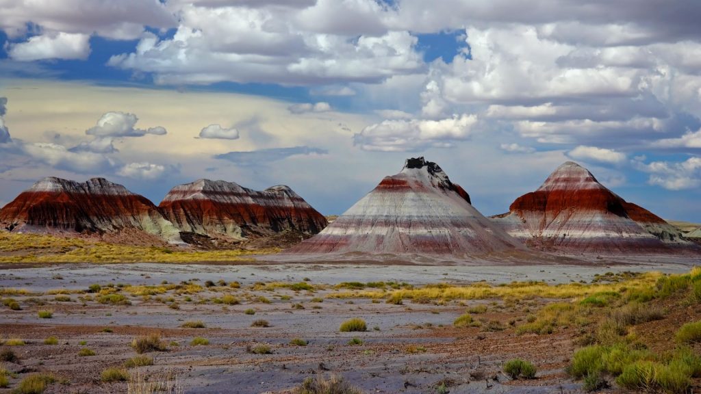 Mountains in the Painted Desert, Petrified Forest National Park, Arizona, USA