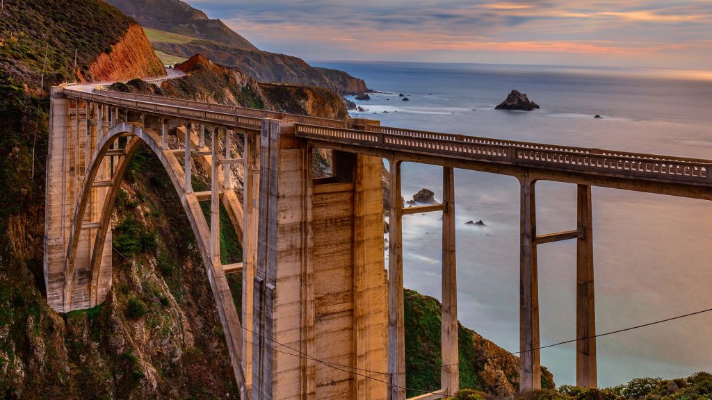 Bixby Creek Bridge on the Big Sur coast of California, USA