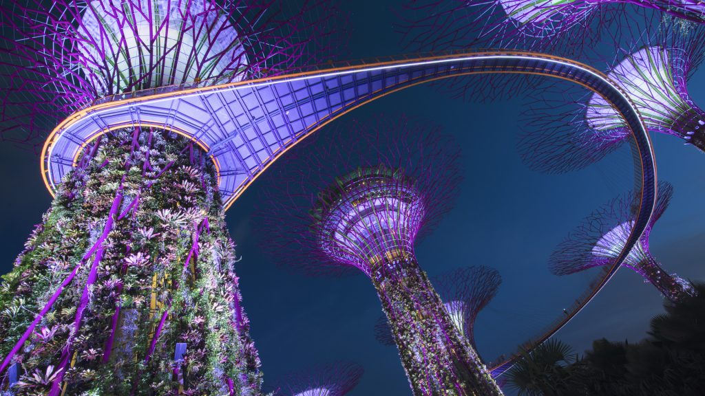 Gardens by the Bay at night, Singapore