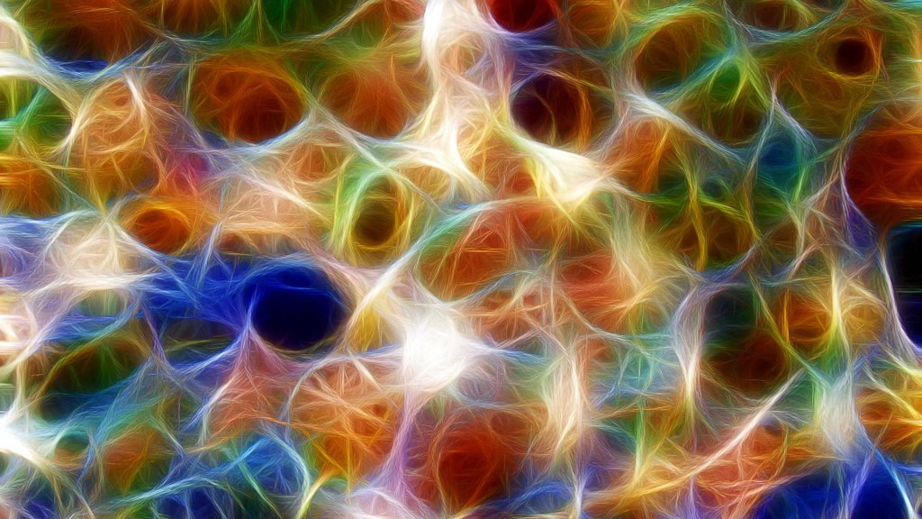 Abstraction of fractal patterns of light and color