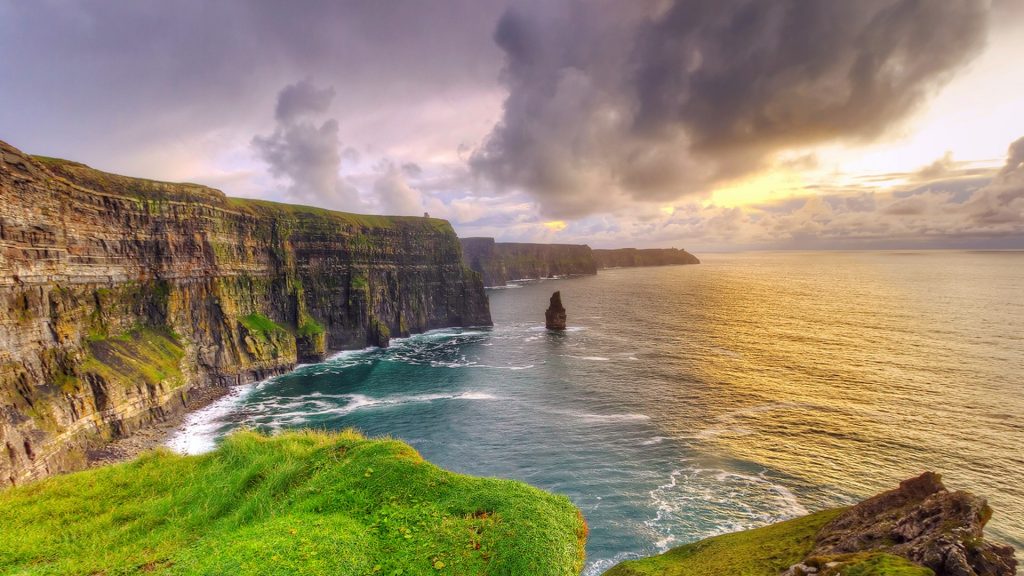 Cliffs of Moher at sunset, County Clare, Ireland