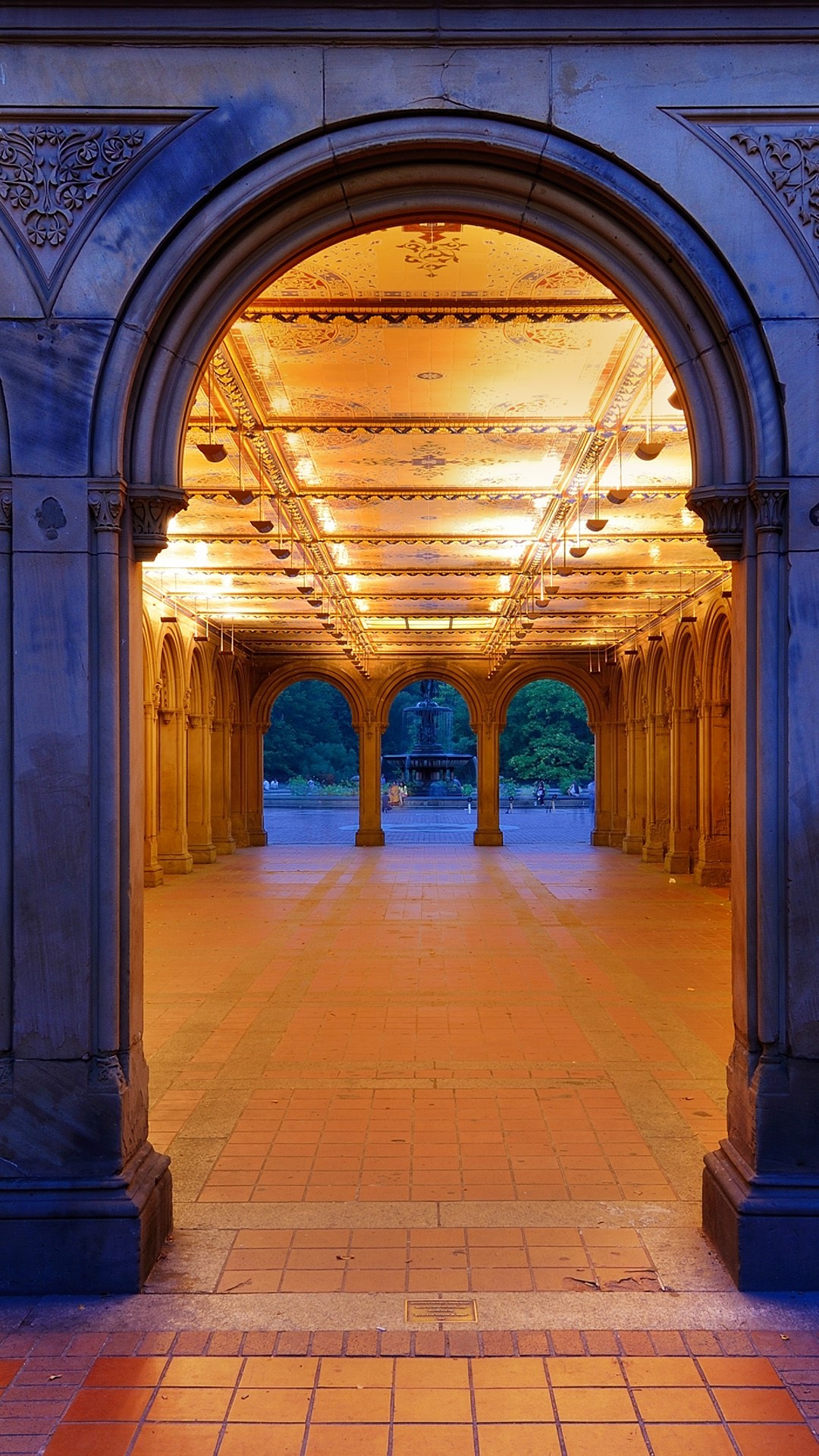 Bethesda Terrace Arch Bridge in Central Park, New York Cit…