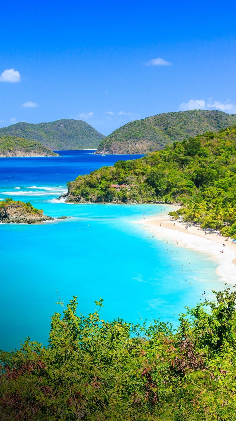 Caribbean, Trunk Bay on St John island, US Virgin Islands | Windows ...