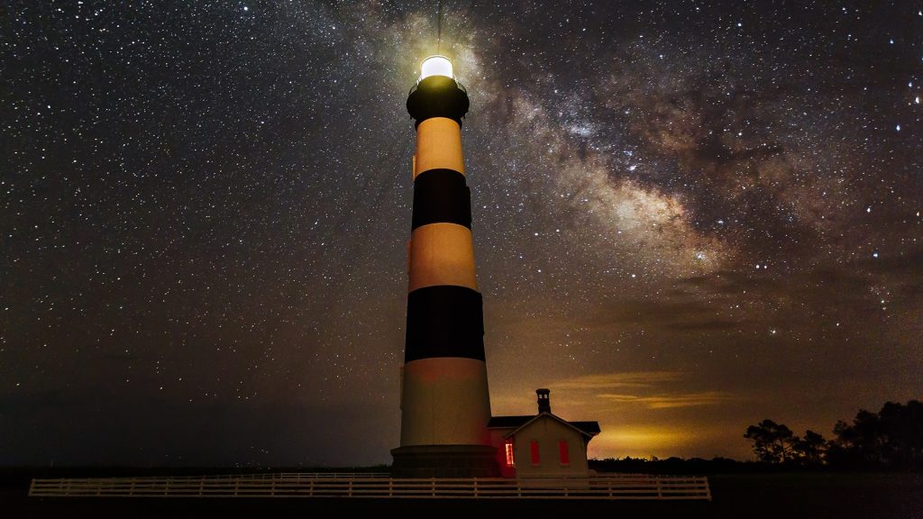 Bodie Lighthouse on North Carolina's Outer Banks, USA