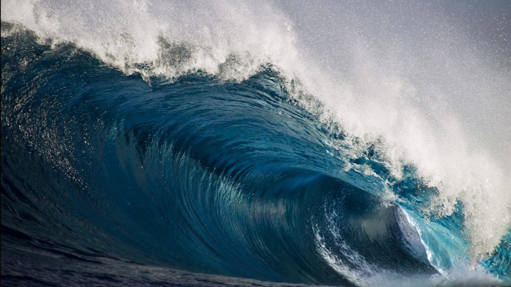 Huge powerful ocean wave, Rottnest Island, Perth, Australia
