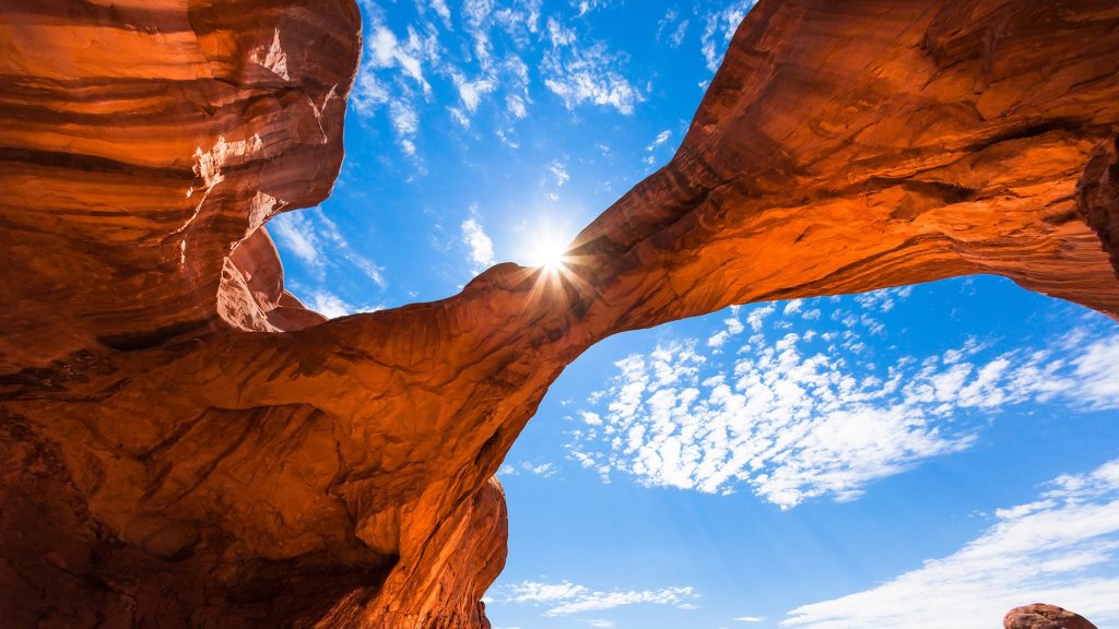 Double Natural Arch in Arches National Park, Utah, USA