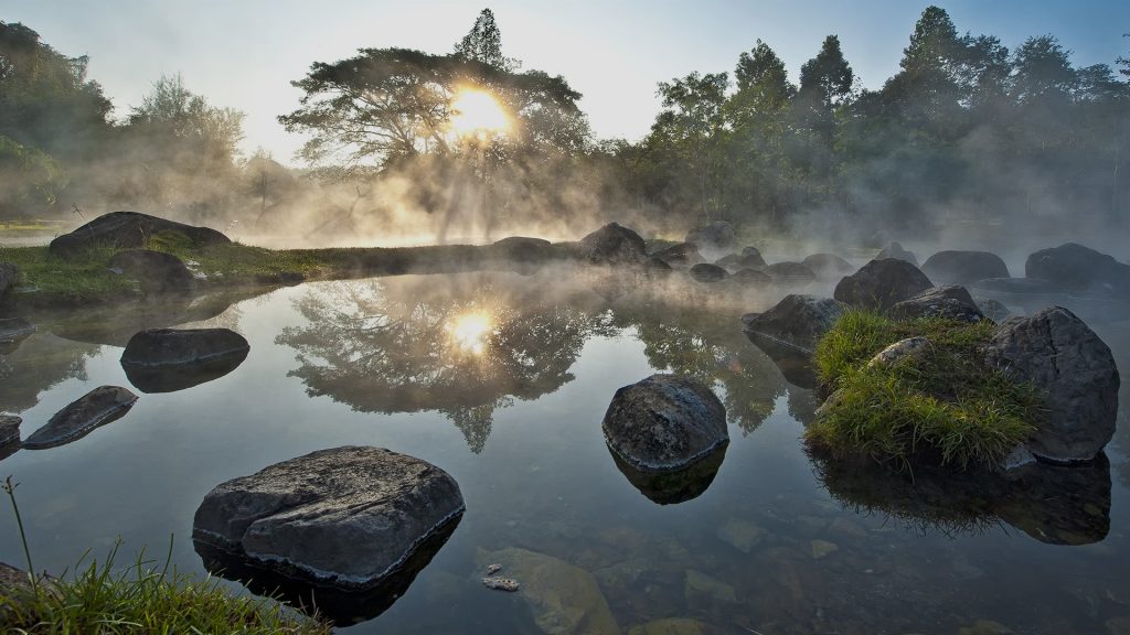 Hot spring at Chae Son (Jae Sawn) National Park, Lampang, Thailand