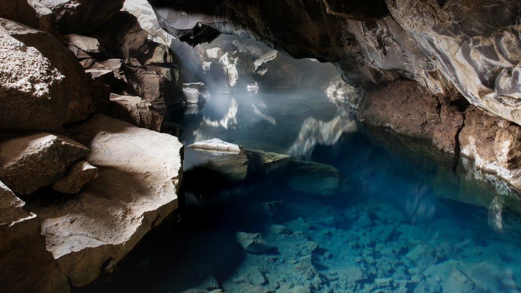 Cave with hot water, Grjótagjá, Mývatn, Iceland