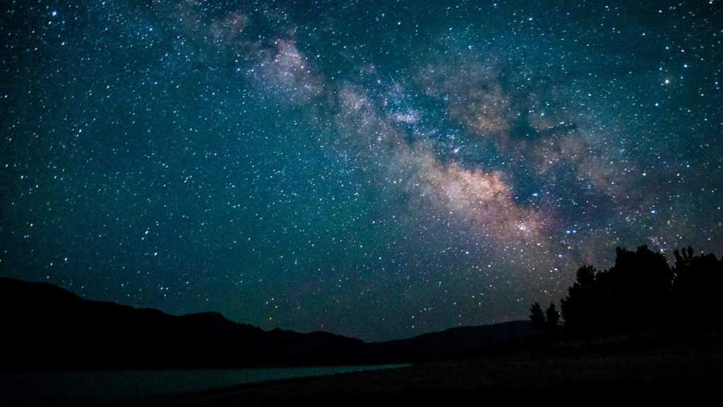 Milky Way above Piute Reservoir, Utah, USA