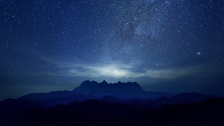 Milky Way Over The Mountain, Chiang Dao, Chiangmai, Thailand 