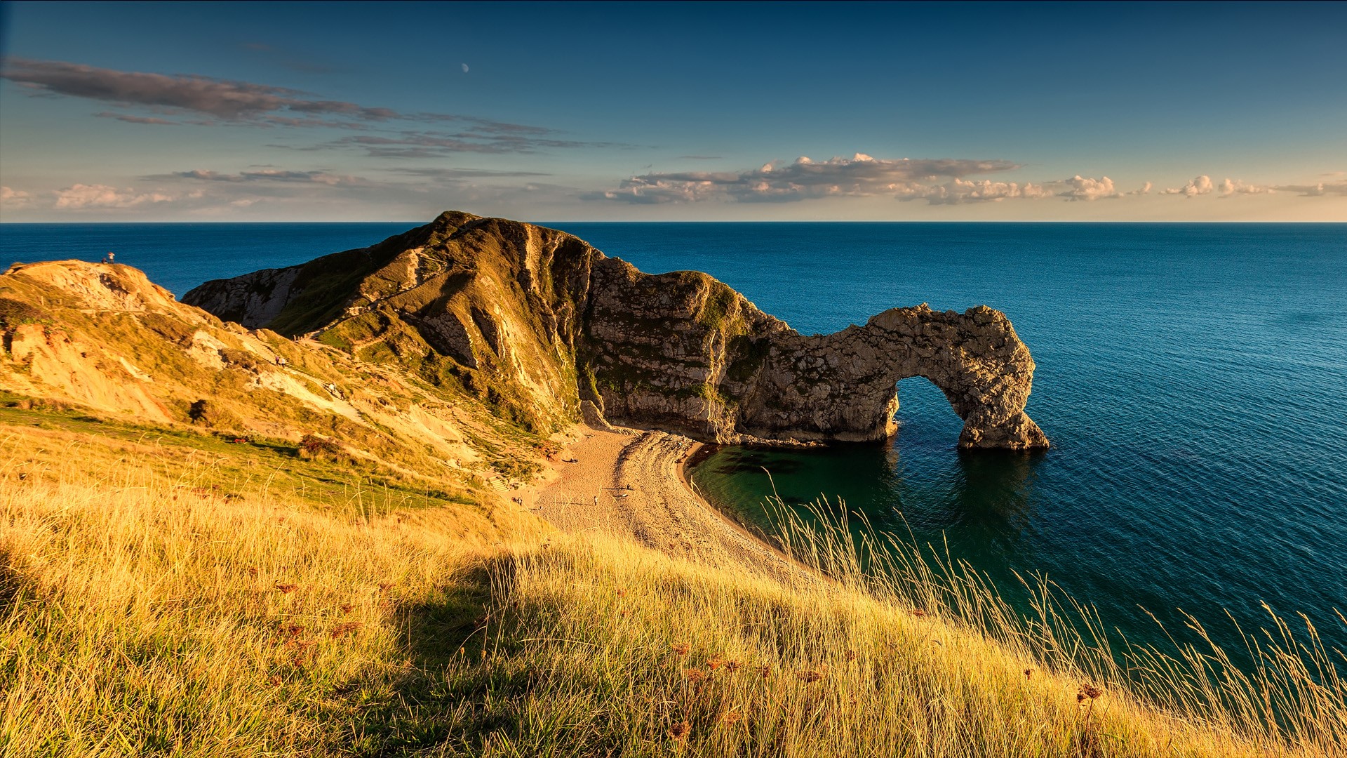 Durdle Door, coast, beach, English Channel sunset, cliffs, Dorset, England,  UK, HD wallpaper | Peakpx