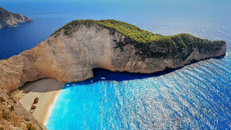 Smugglers Cove and Navagio (Shipwreck) beach, Zakynthos, Greece ...