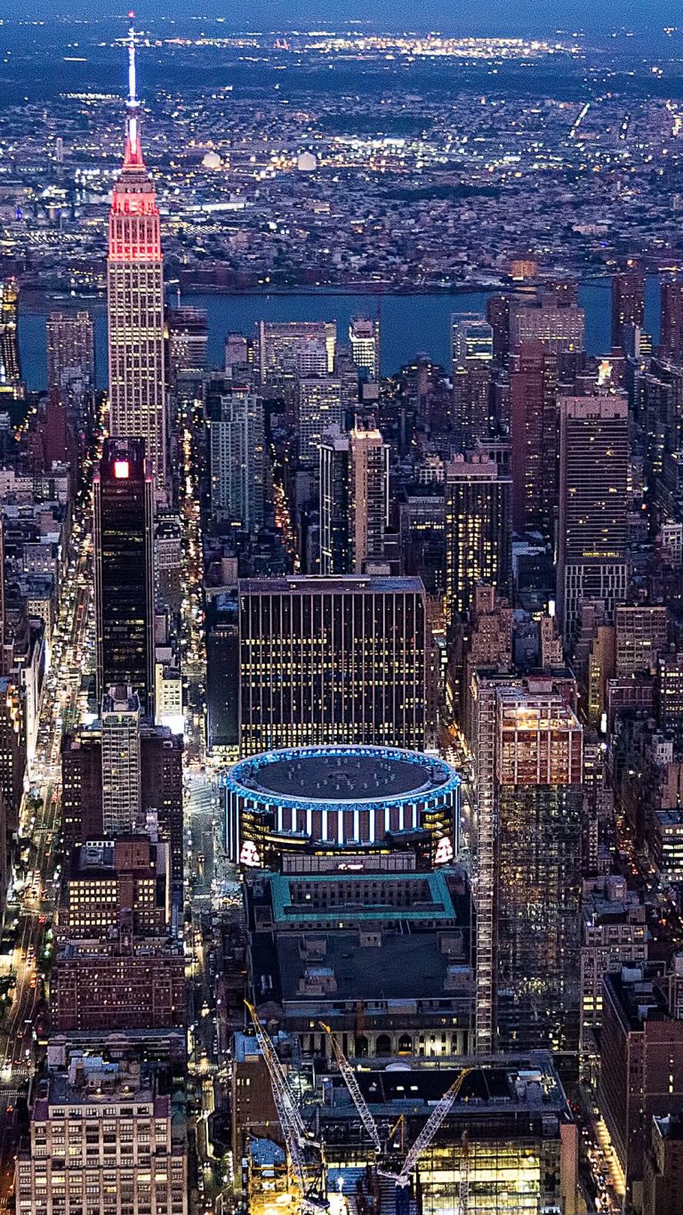 Empire State Building and Madison Square Garden, New York City, USA