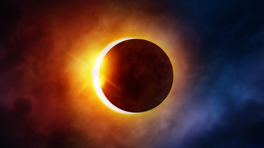 Solar eclipse illustration