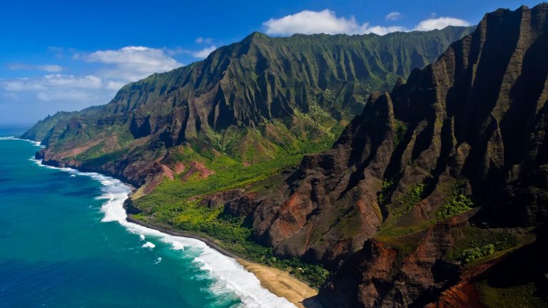 The Na Pali coast from the sky, Kauai Island, Hawaii, USA | Windows ...