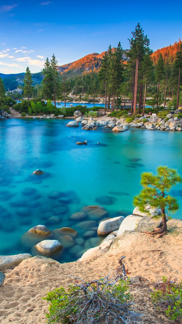 Sand Harbor, Lake Tahoe at sunset, Nevada, USA Windows Spotlight Images
