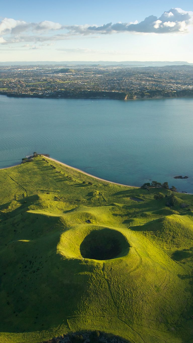 Browns Island or Motukorea, Auckland city, New Zealand North Island ...