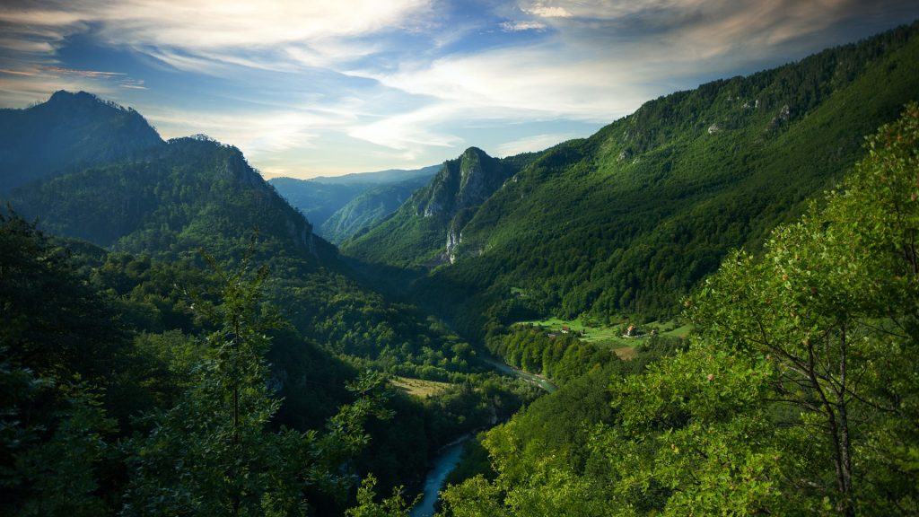 Sunset over Tara river canyon, Durmitor national park, Montenegro