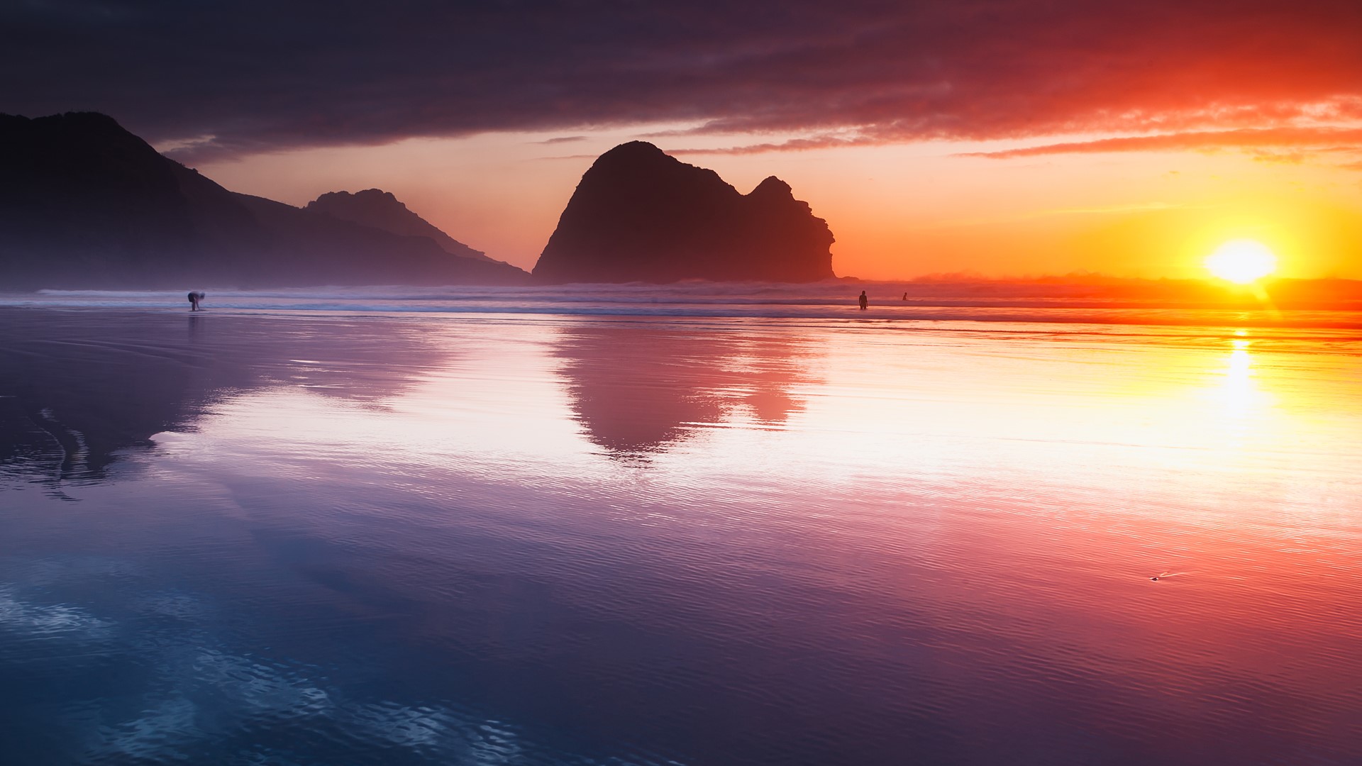 Sunset At Piha Beach Auckland New Zealand Windows 10 Spotlight Images