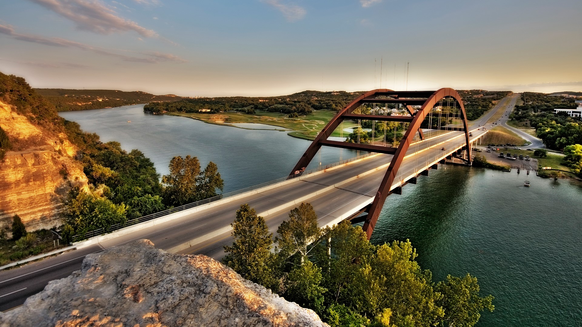 360 Bridge (Pennybacker) on Capital of Texas Highway and Lake Austin