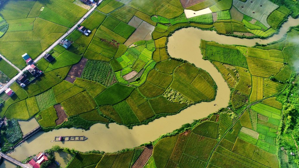 Bac Son valley view from above, Lạng Sơn, Vietnam