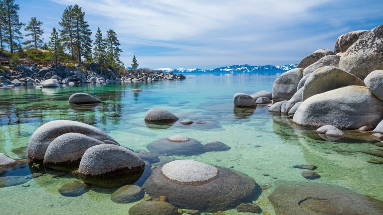 Sand Harbor Beach At Lake Tahoe, Nevada, Usa 