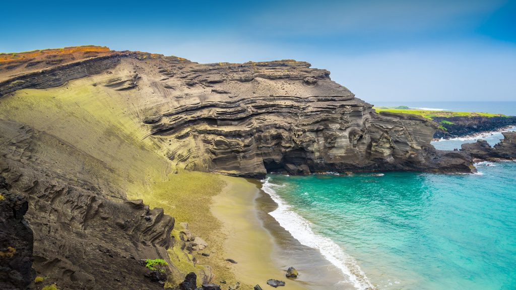 Papakōlea Green Sand Beach, Big Island, Hawaii, USA