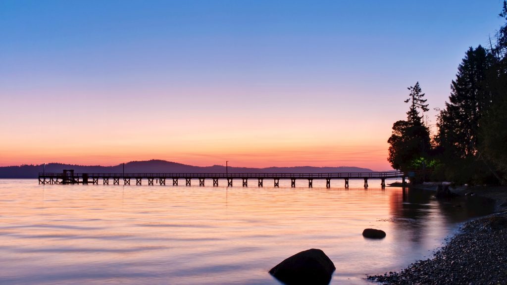 Government pier at dawn, Salt Spring Island, British Columbia, Canada