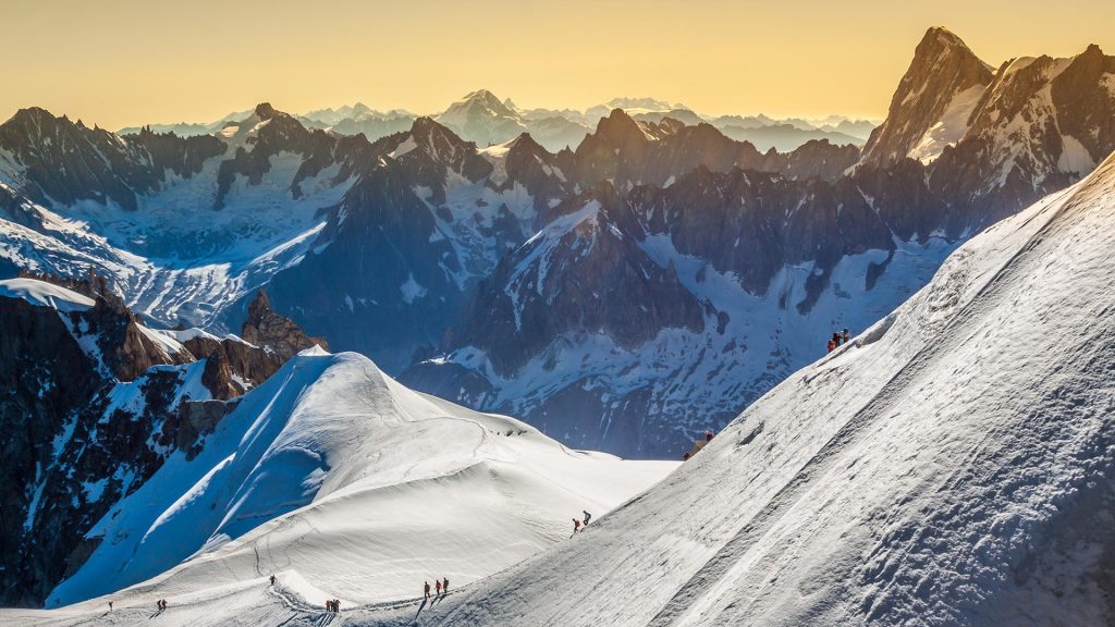 High mountains landscape of Alps, Chamonix-Mont-Blanc, France