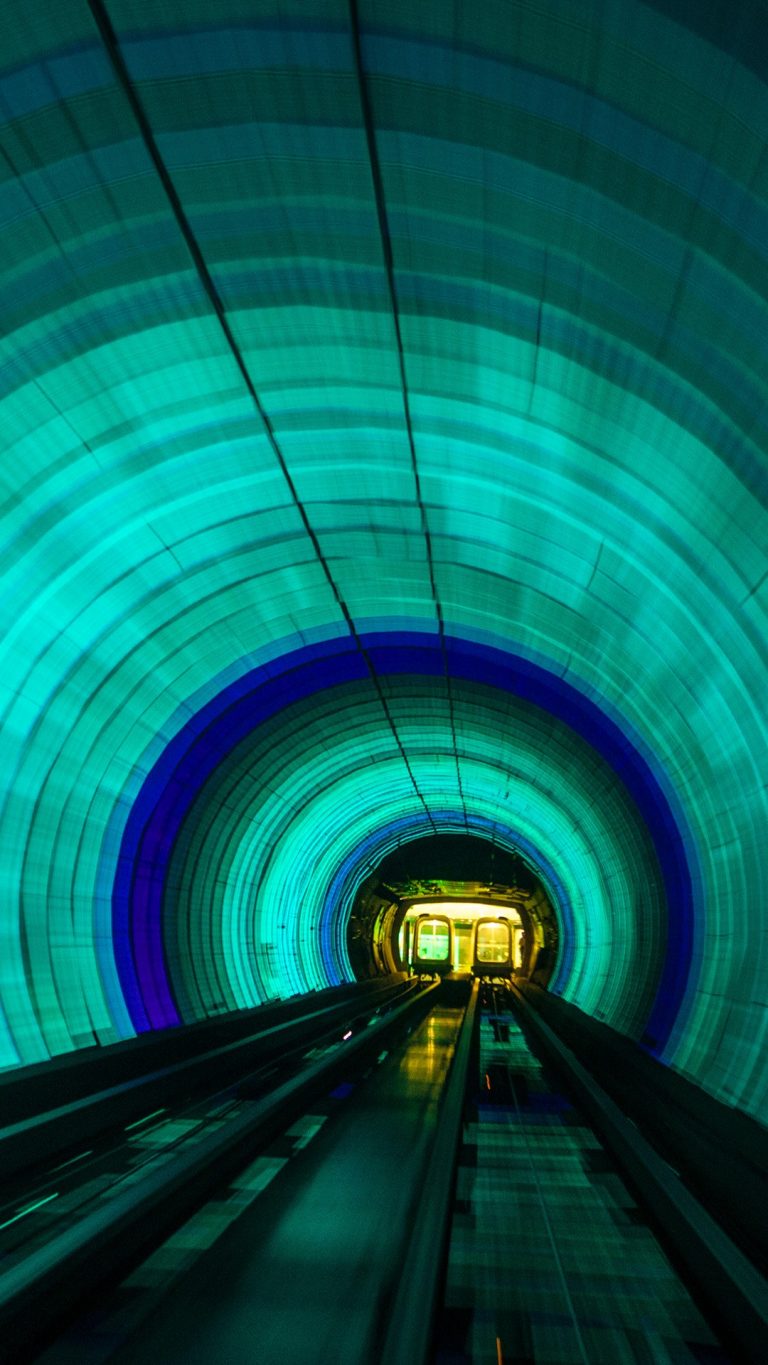 Singapore colorful railroad tunnel under a river | Windows Spotlight Images