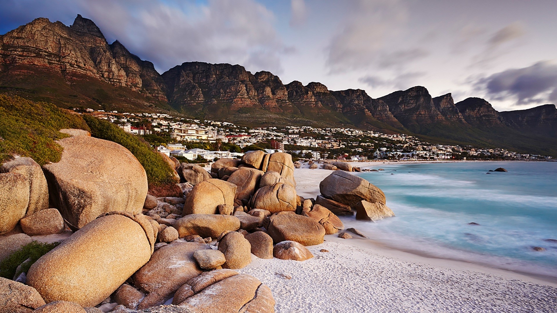 Twelve Apostles view, Camps Bay and Table Mountain, Cape Town, Western ...
