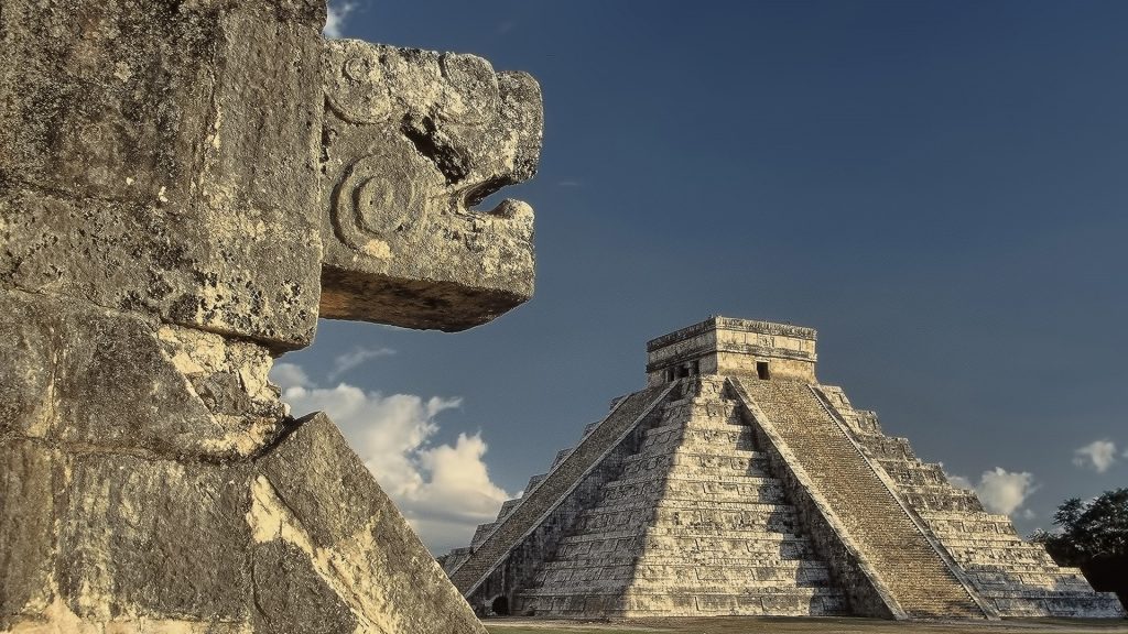 The step-pyramid of El Castillo (Temple of Kukulcán), Chichén Itzá, Yucatan, Mexico