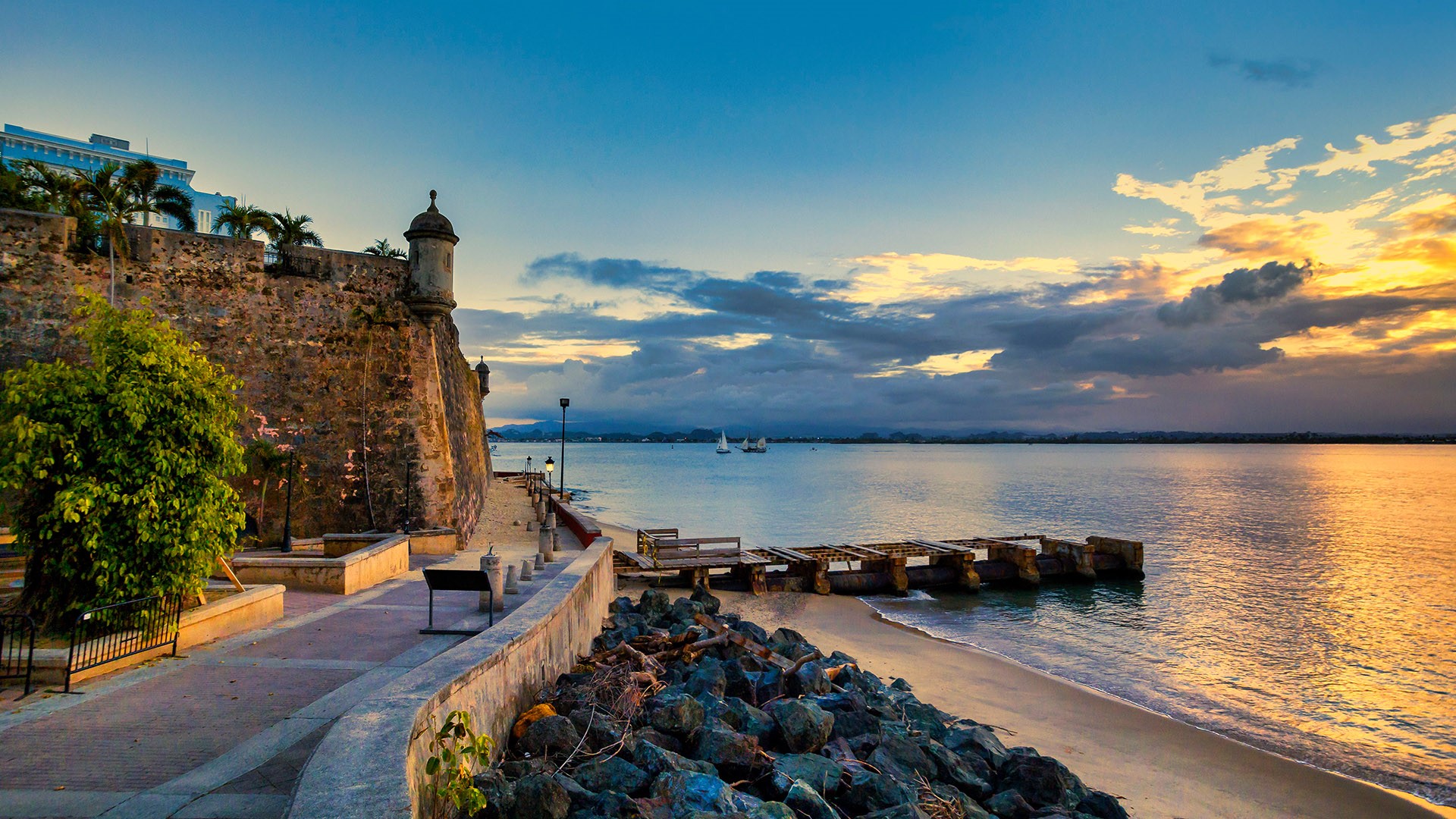 El Morro, Paseo de la Princesa, Old San Juan gate, Puerto Rico