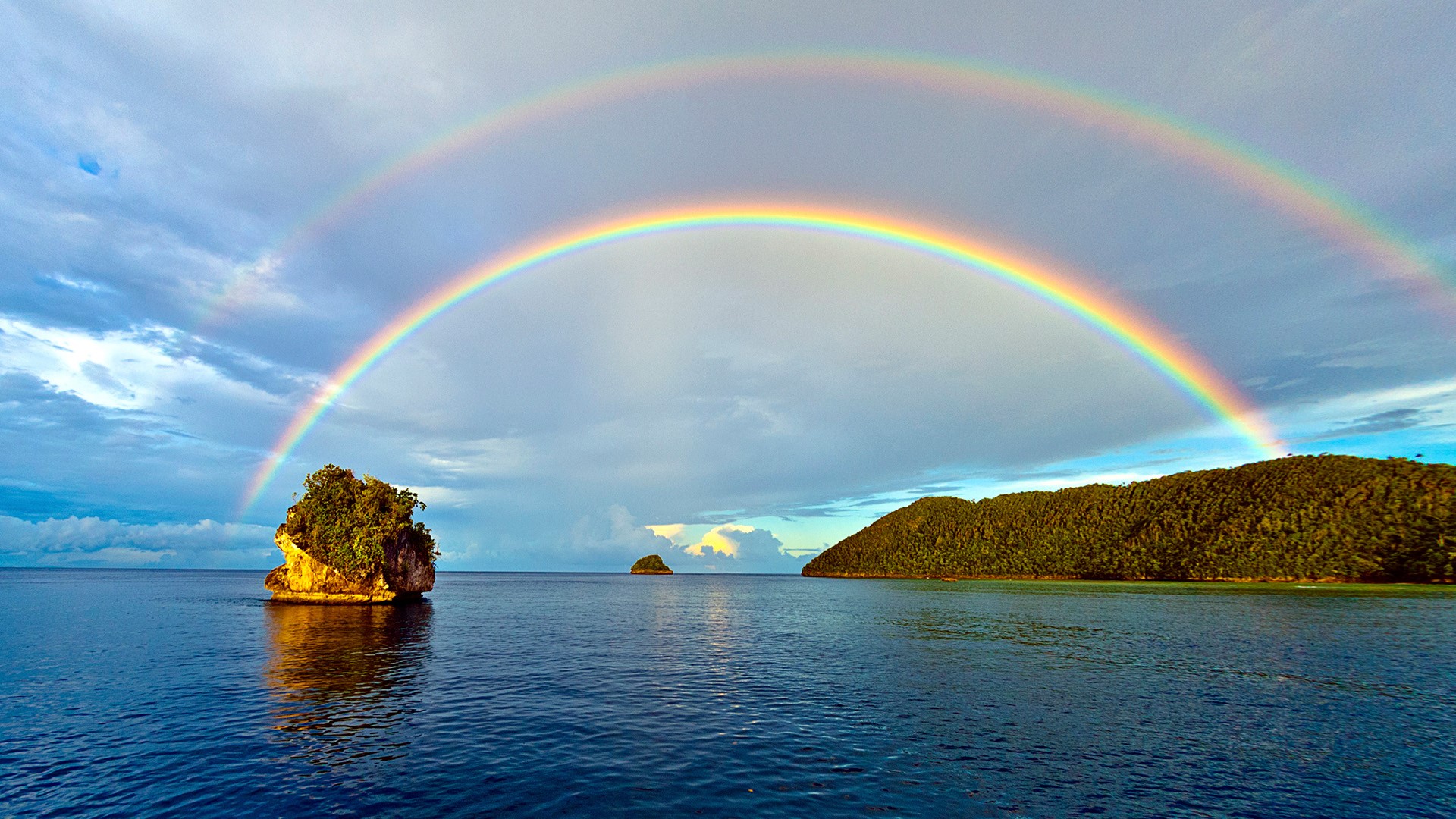 Double rainbow  at Misool island West Papua New Guinea 
