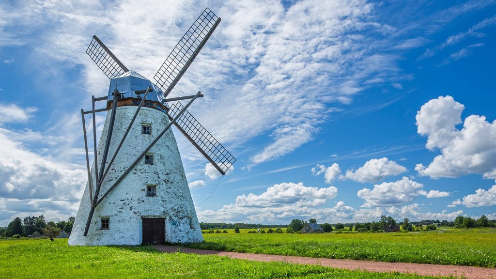 Windmill at Vihula Manor in Lahemaa National Park, Estonia