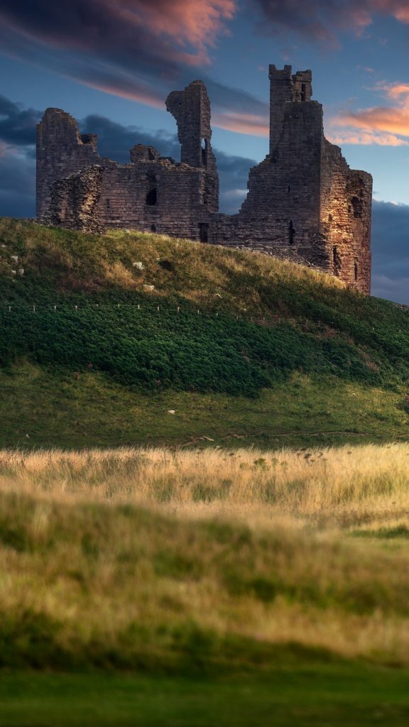 Sunset at Ardvreck Castle, Loch Assynt in Sutherland, Scotland, UK