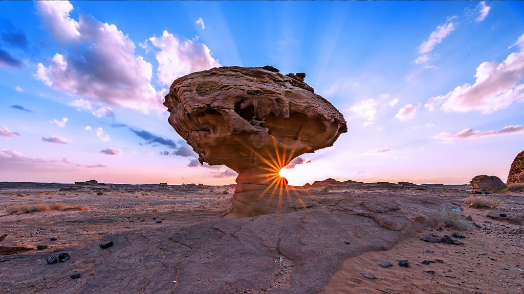 Sandstone rock formation in Al-ʿUla, Saudi Arabia