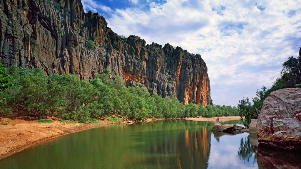 Windjana Gorge with Lennard River, Kimberley, Western Australia