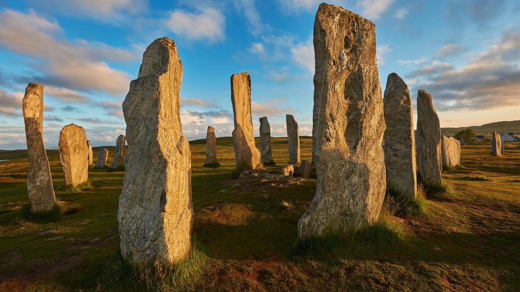 Neolithic Callanish Standing Stones central circle, The Isle of Lewis, Scotland, UK