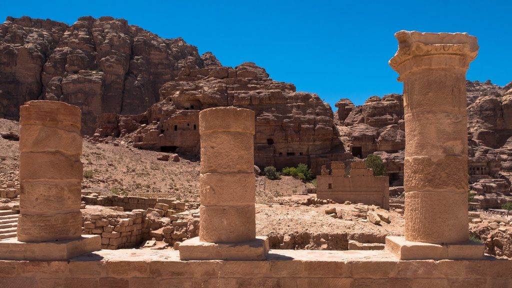 Ruins of Petra, originally known as Raqmu, Jordan