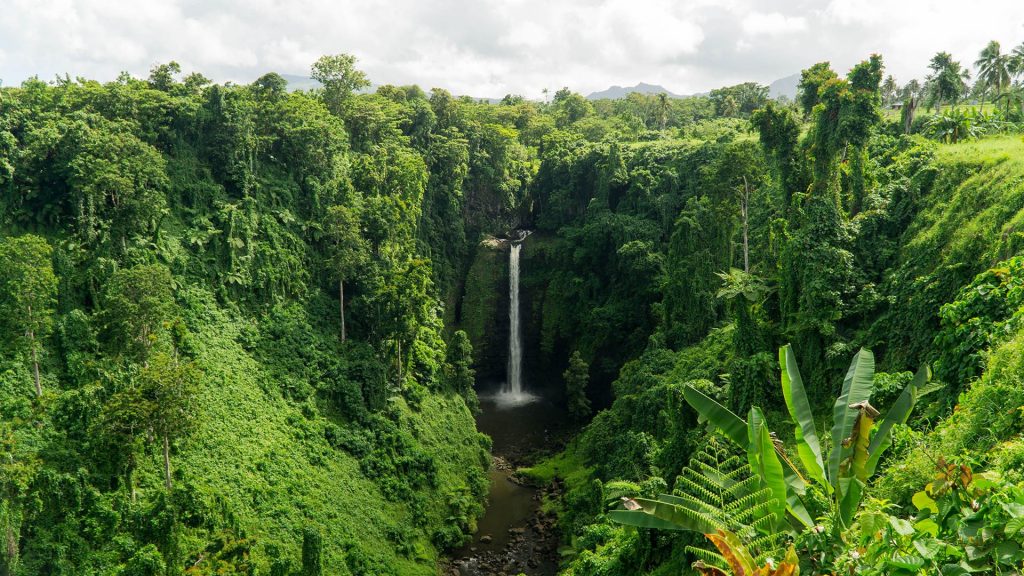 Breathtaking Sopoaga falls in Samoan paradise, Samoa