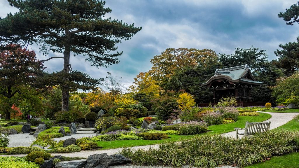 Japanese landscape with Gateway in Kew Gardens, London, England, UK