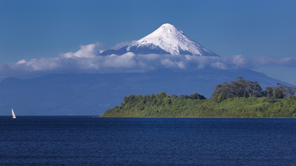 Volcano Osorno at Llanquihue Lake, Chile