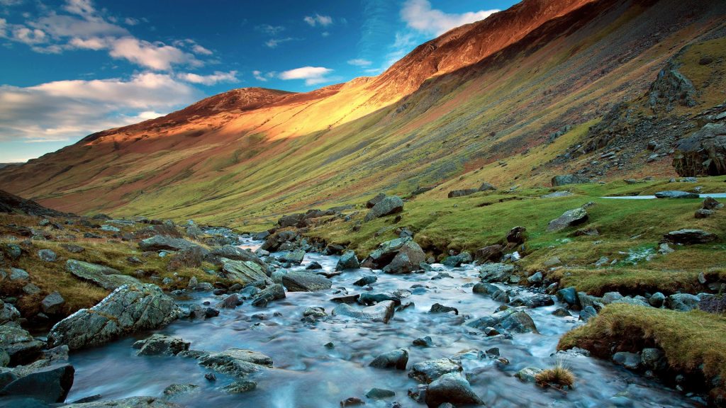 Gatesgarthdale Beck in Honister Pass, Lake District, Cumbria, England, UK