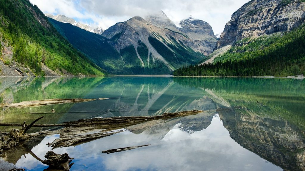 Kinney Lake in Mount Robson Provincial Park, British Columbia, Canada
