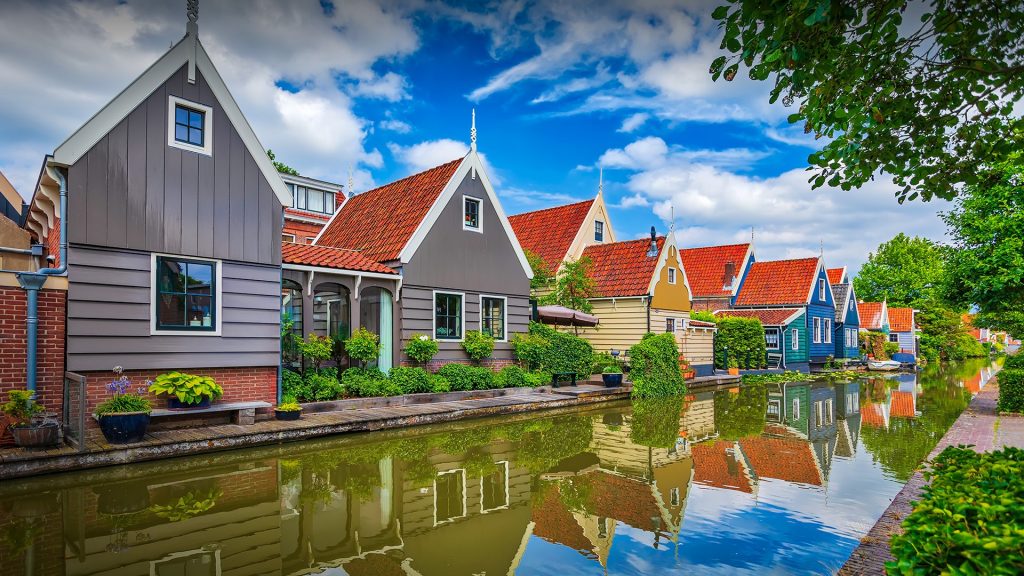 Dutch traditional village De Rijp, Alkmaar, North Holland, Netherlands
