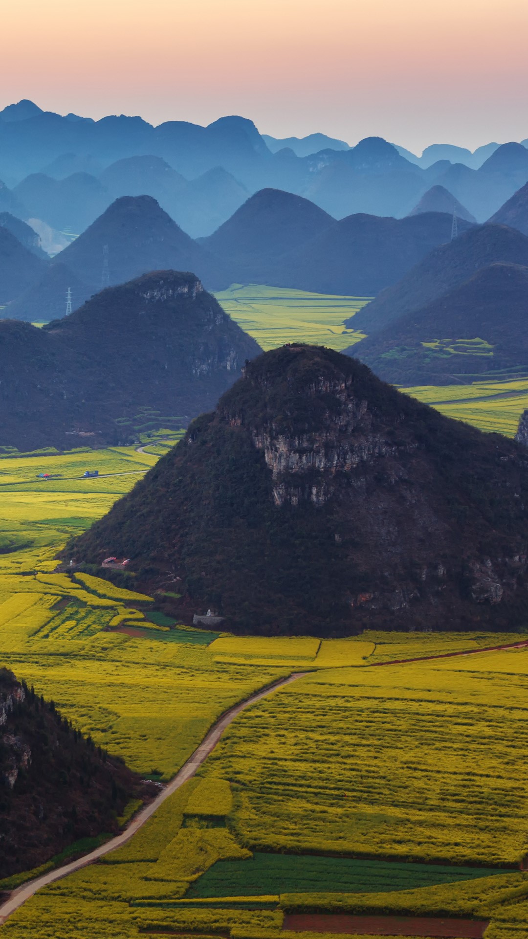 Blooming Rapeseed Field In Luoping Yunnan Province China Windows 