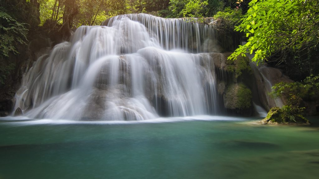 Huay Mae Kamin waterfall in Kanchanaburi Province, Thailand